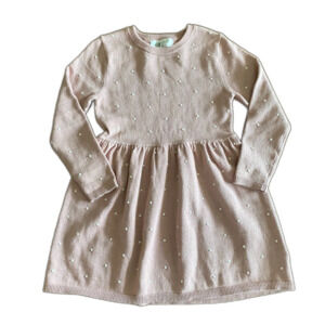 H&M Pink Swiss Dot Sweater Dress Girls' 3/4T